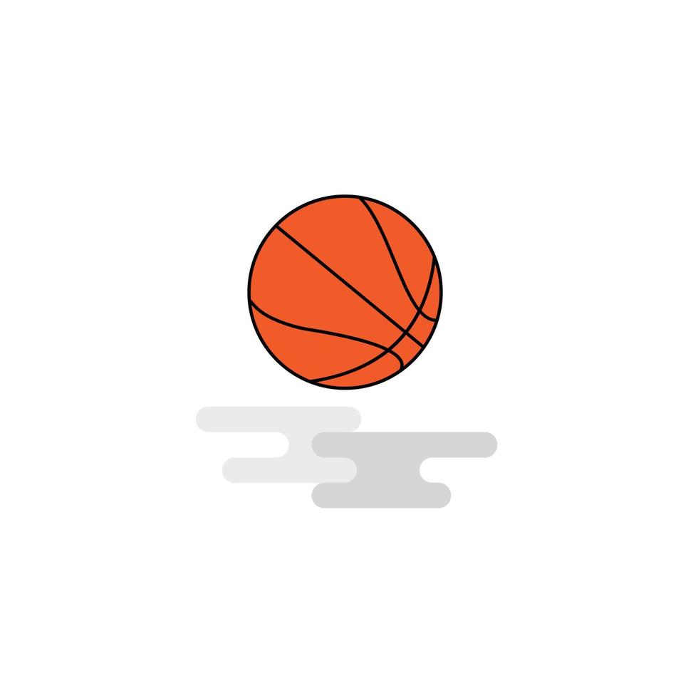 flacher Basketball-Icon-Vektor vektor
