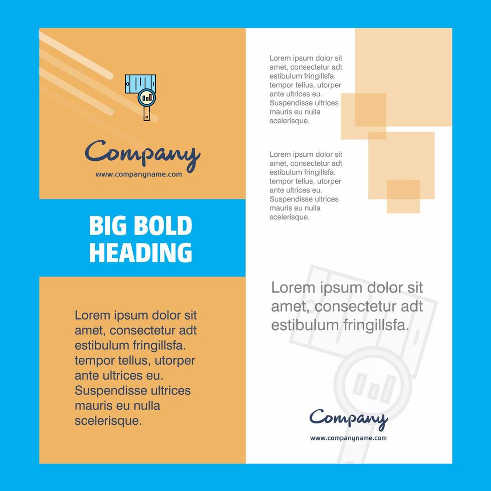 Sök i smart telefon företag broschyr titel sida design företag profil årlig Rapportera presentationer folder vektor bakgrund