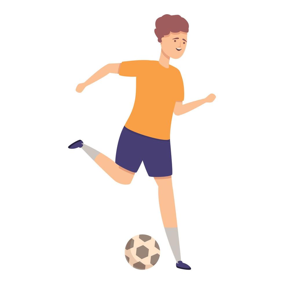spela fotboll ikon tecknad serie vektor. sport övning vektor