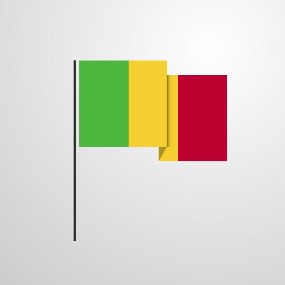 Designvektor der mali-wehenden Flagge vektor