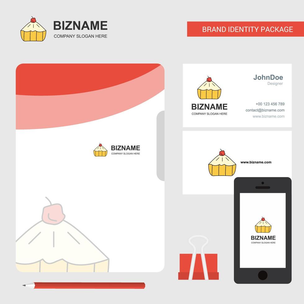 Kuchen Business Logo Datei Abdeckung Visitenkarte und Design-Vektor-Illustration für mobile Apps vektor