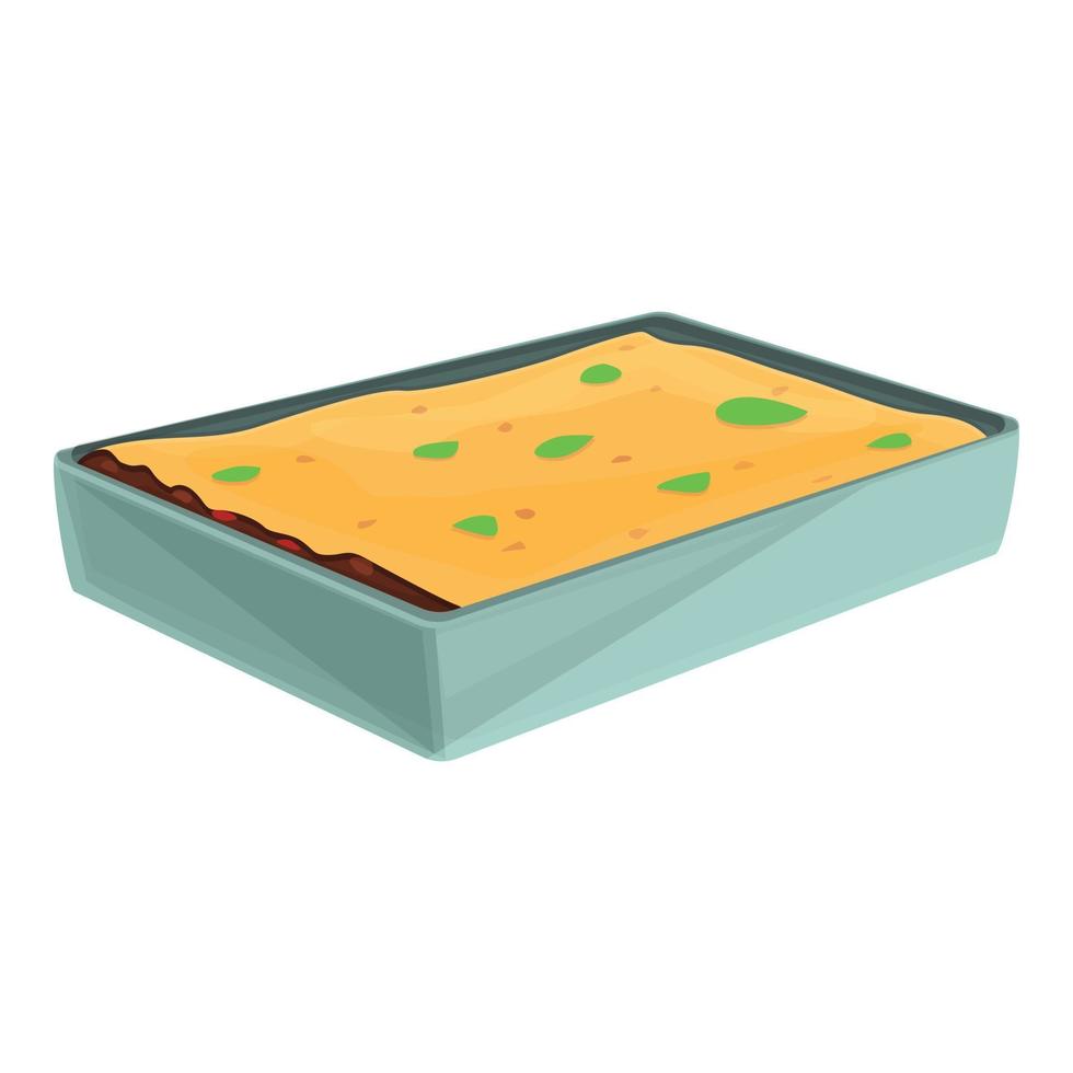 Menü-Lasagne-Symbol Cartoon-Vektor. Lasagne-Nudeln vektor