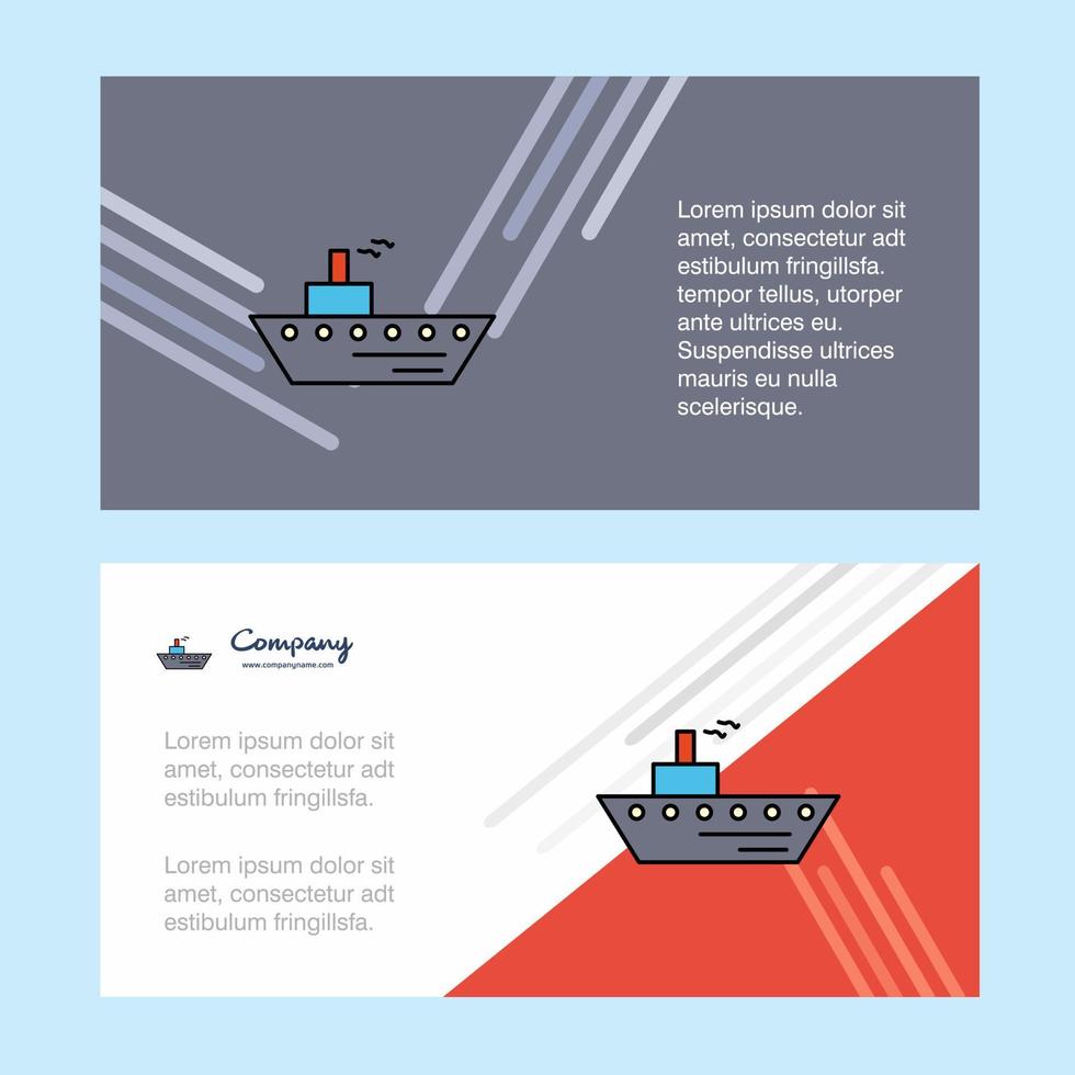fartyg abstrakt företags- företag baner mall horisontell reklam företag baner vektor
