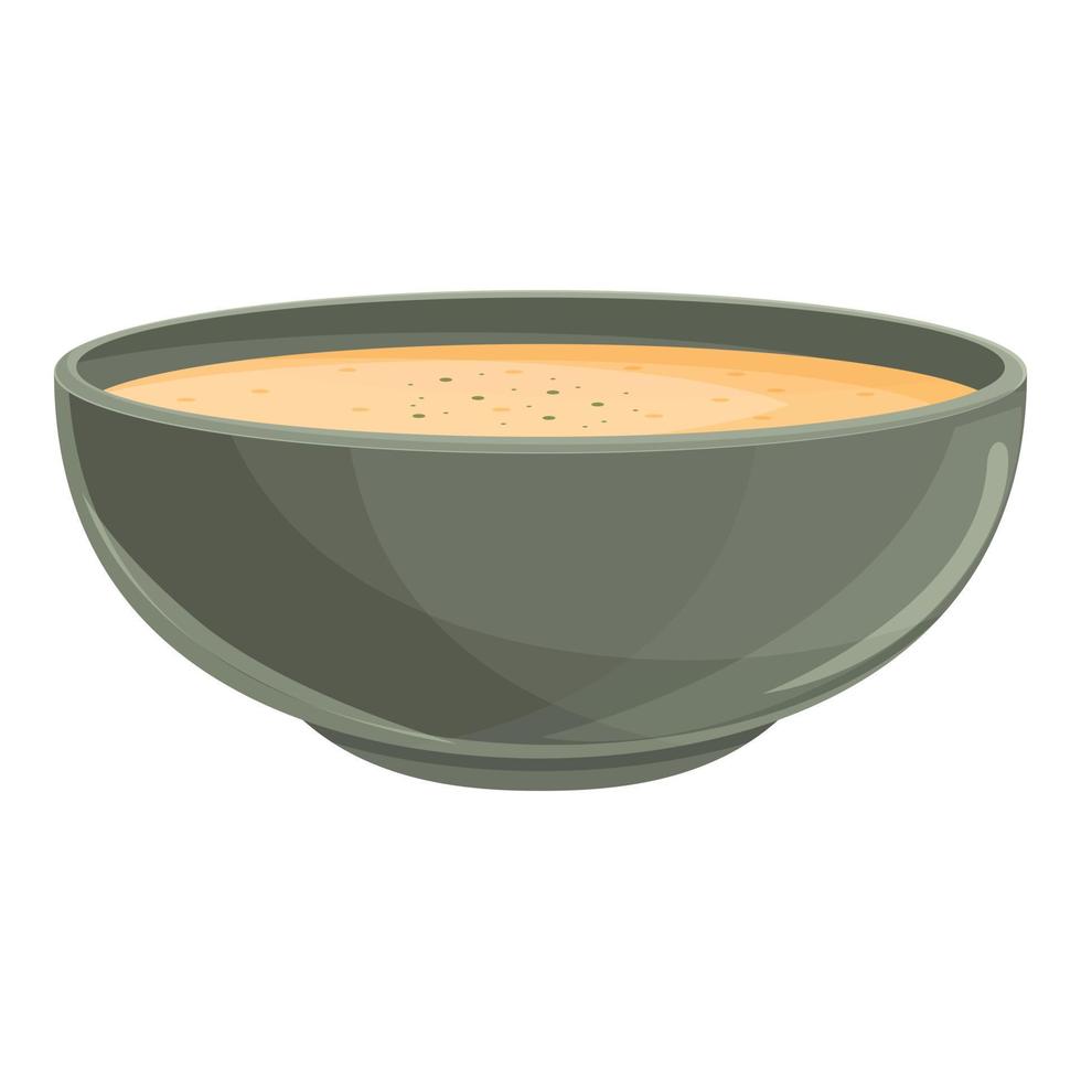 morot grädde soppa ikon tecknad serie vektor. varm vegetabiliska skål vektor