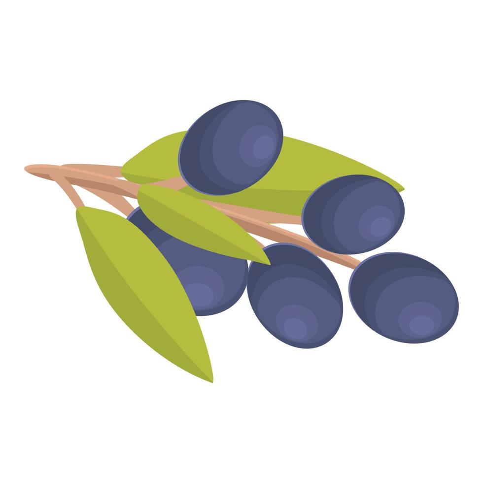 griechische schwarze oliven symbol cartoon vektor. oliven essen vektor