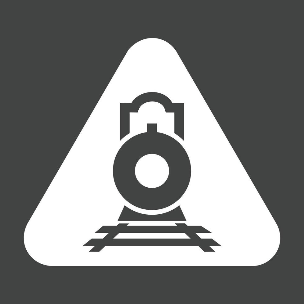 järnväg tecken glyf omvänd ikon vektor