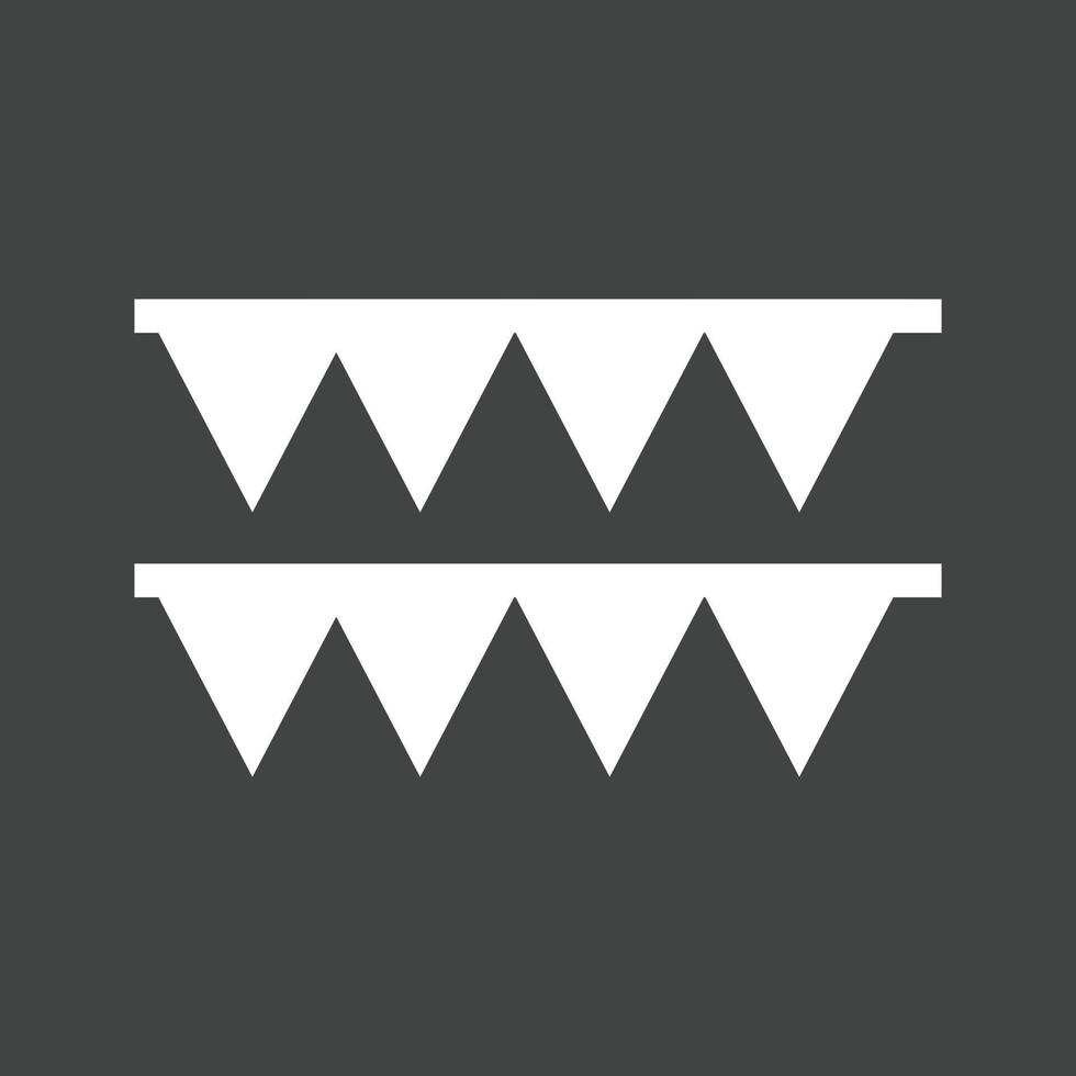 Dekoration Flaggen Glyphe umgekehrtes Symbol vektor
