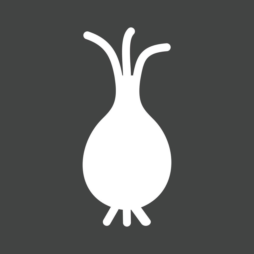 Gemüsepflanzen-Glyphe umgekehrtes Symbol vektor
