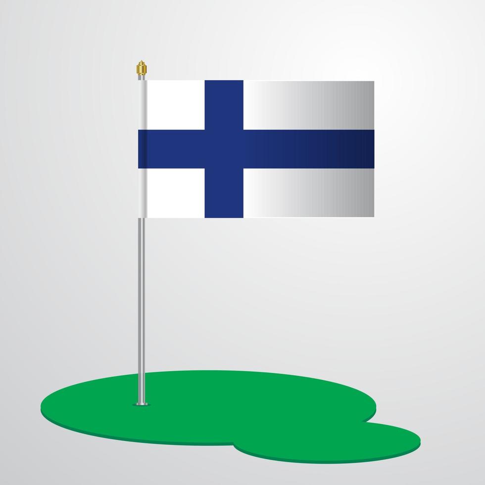 finland flagga Pol vektor