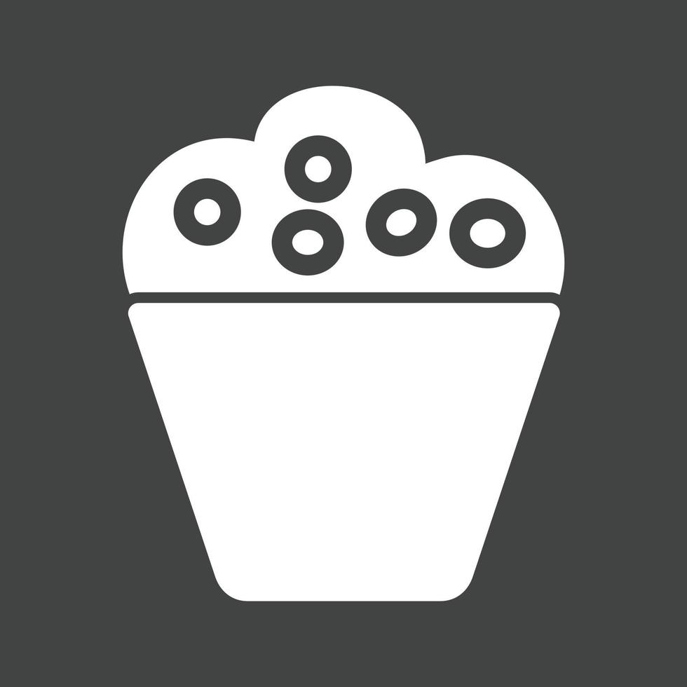Cupcake-Glyphe invertiertes Symbol vektor