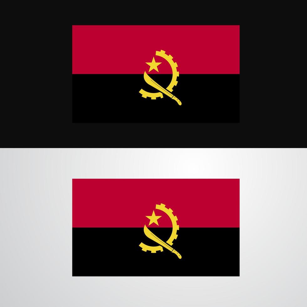 Angola-Flaggen-Banner-Design vektor