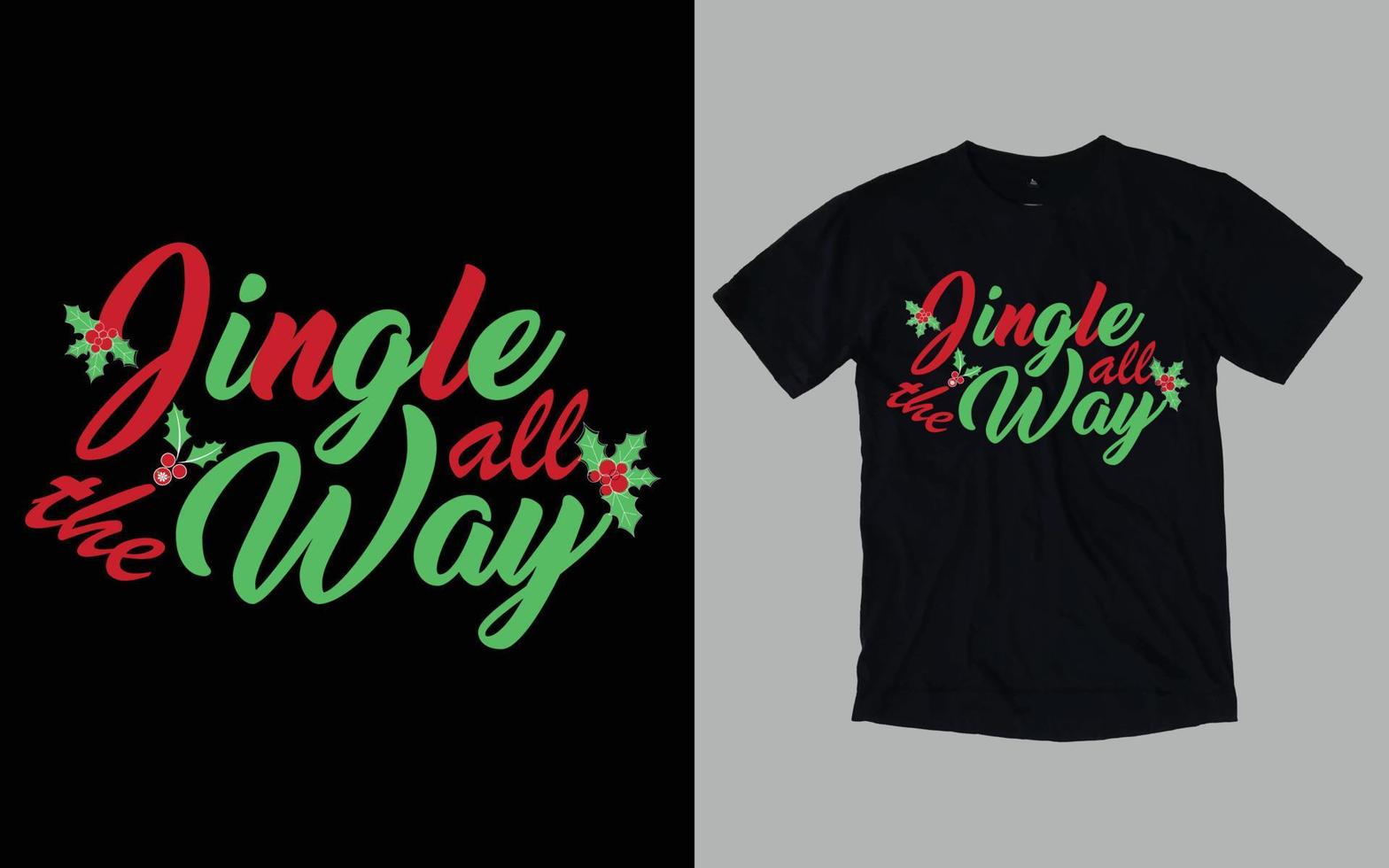 weihnachtstag typografie und grafisches t-shirt-design vektor