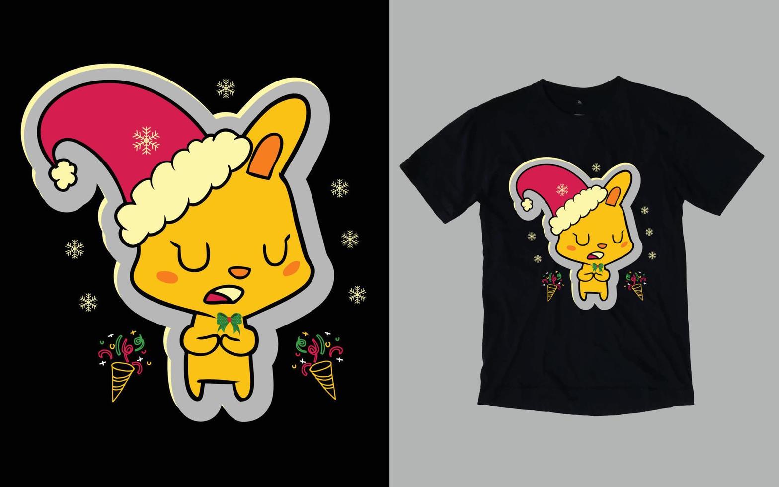 weihnachtstag typografie und grafisches t-shirt-design vektor