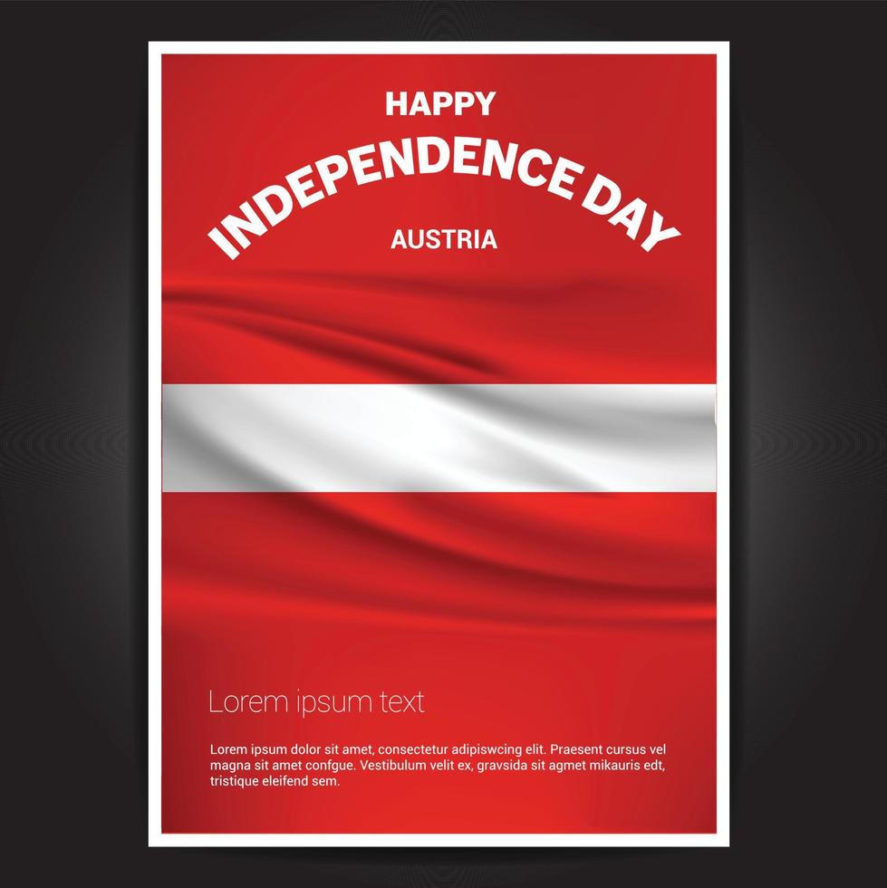 Happy Independence Day Design Kartenvektor mit Flaggen vektor