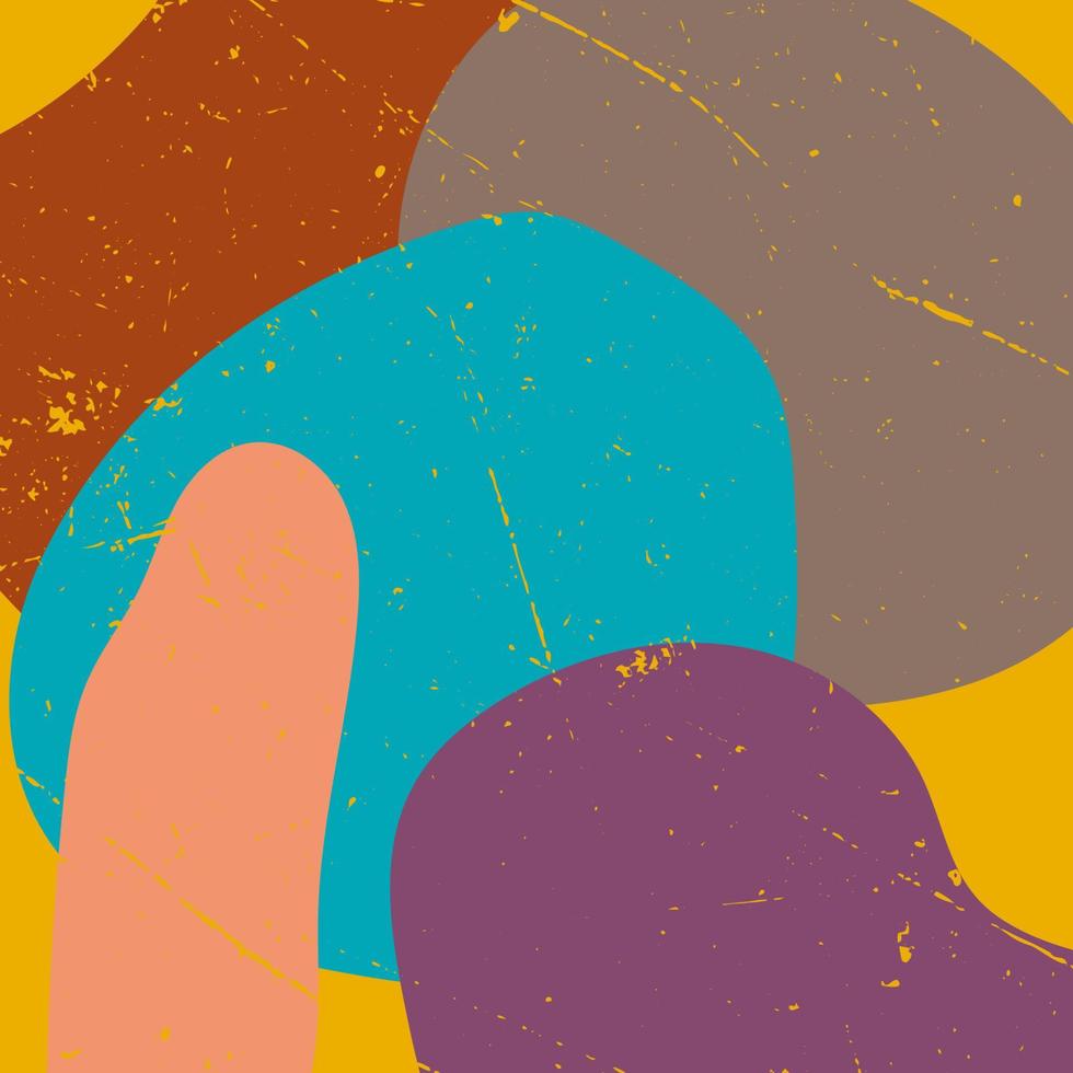 retro bakgrund. bakgrund med en grunge textur. vektor illustration. årgång Färg palett av blå orange röd beige och brun.