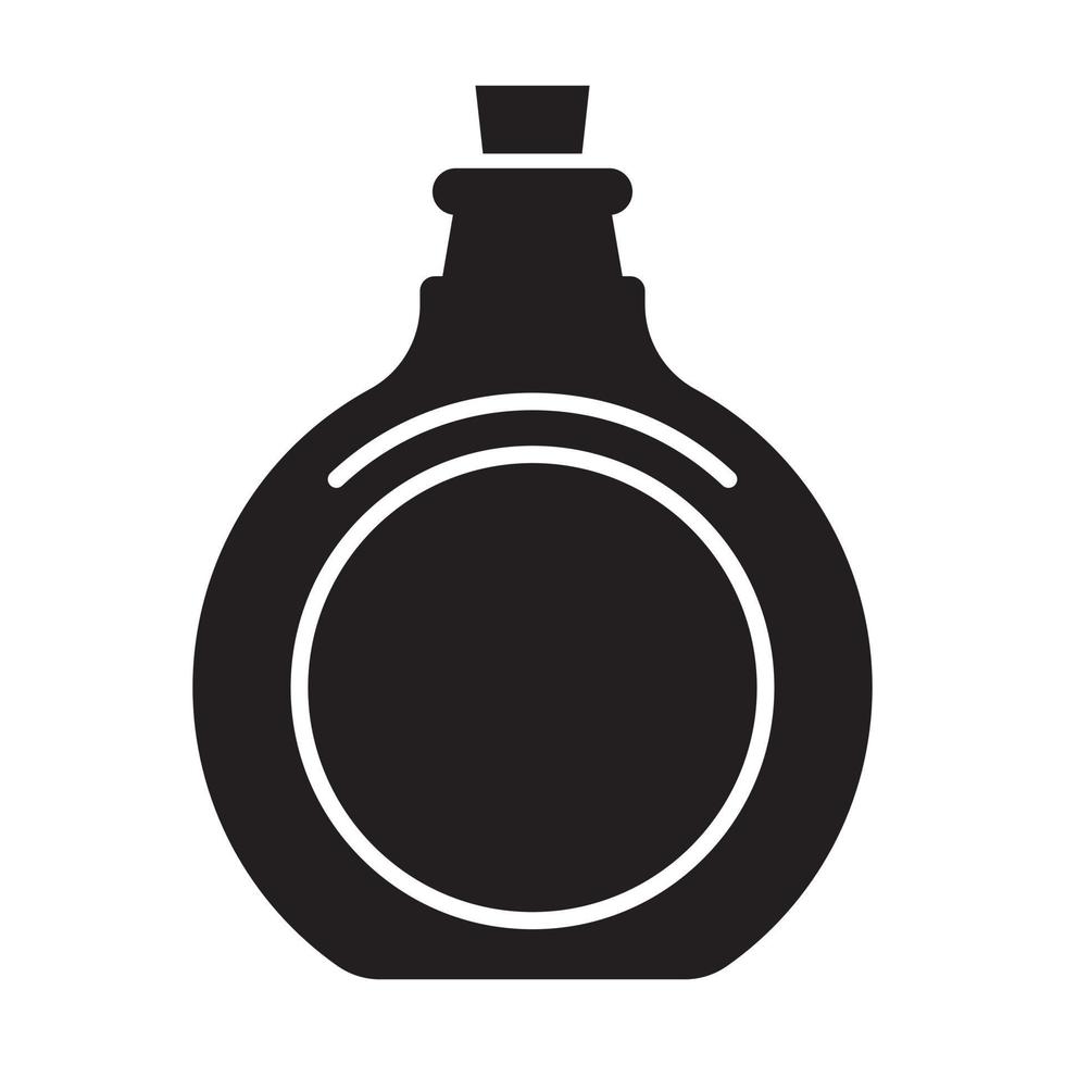 Antike Glasflasche mit Korkstopper-Vektorsymbol für Apps oder Websites vektor