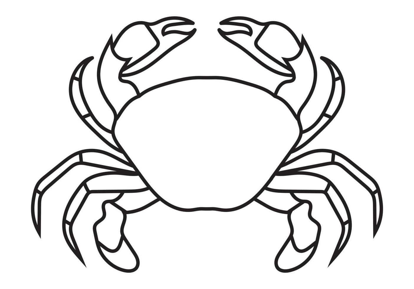 Crab Sea Line Art Icon für Apps oder Website vektor