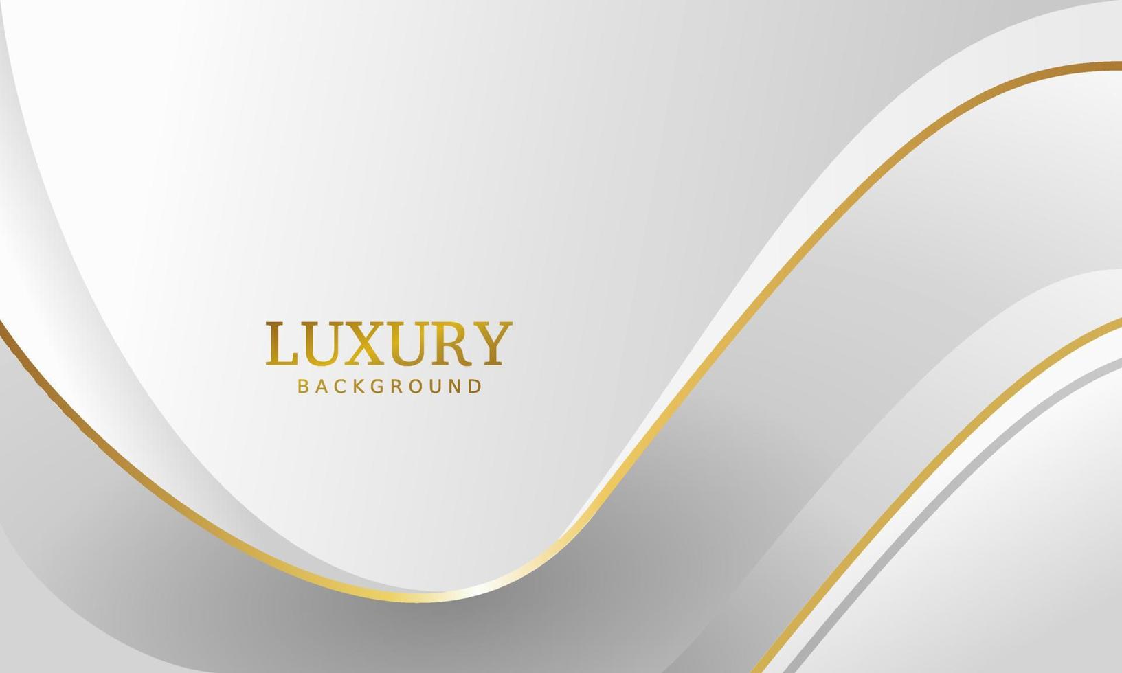 weißer Luxus-Premium-Hintergrund und goldene Linie. vektor