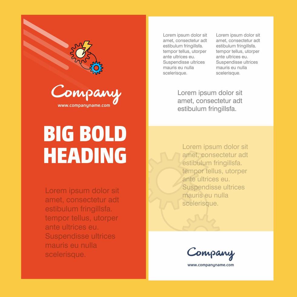 Gear Business Company Poster Vorlage mit Platz für Text und Bilder Vektorhintergrund vektor