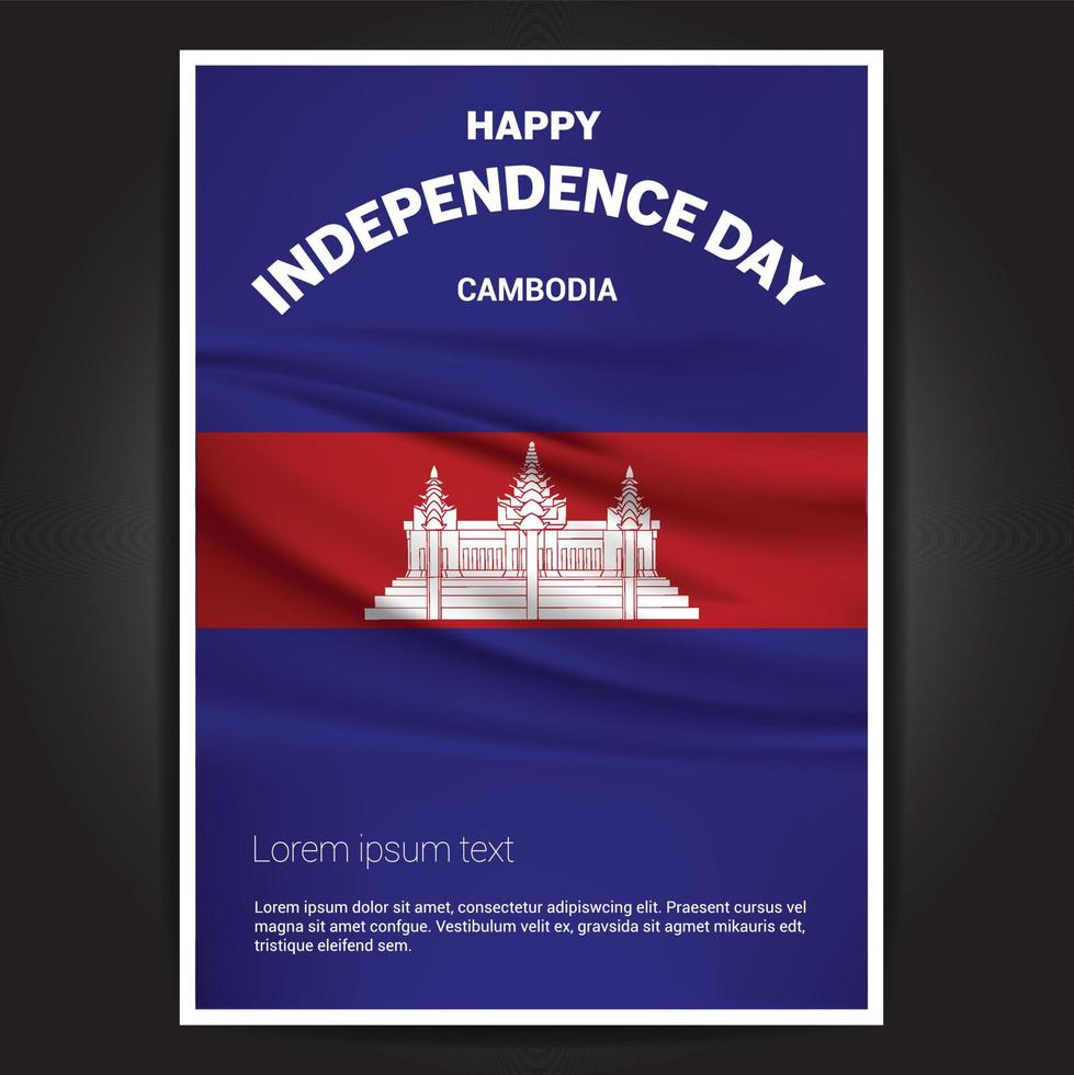 Happy Independence Day Design Kartenvektor mit Flaggen vektor