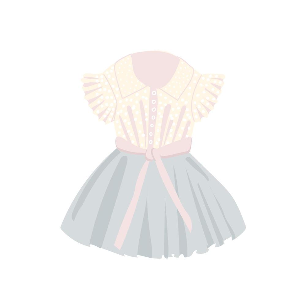 ein Kleid für eine Puppe. Prinzessinnen-Outfit. vektor
