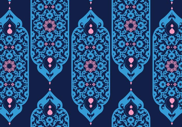 Islamiska Ornament Dark Blue Vector