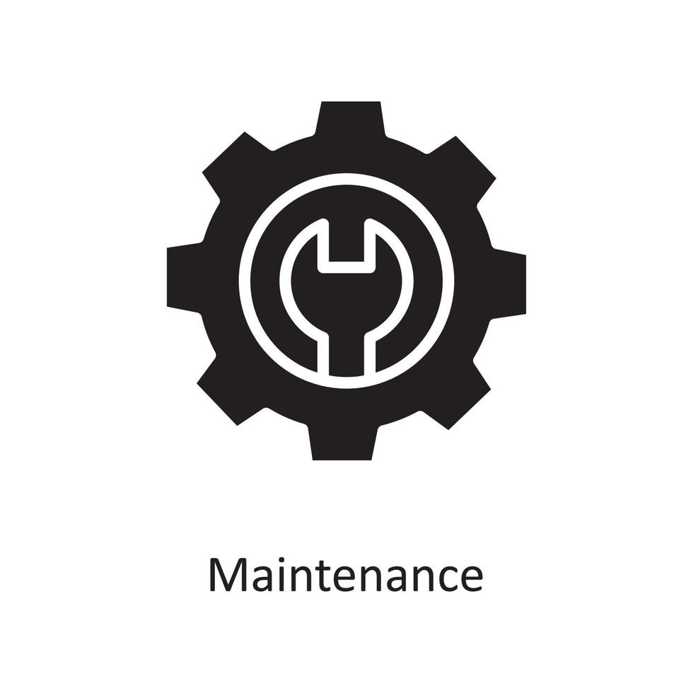 underhåll vektor fast ikon design illustration. moln datoranvändning symbol på vit bakgrund eps 10 fil