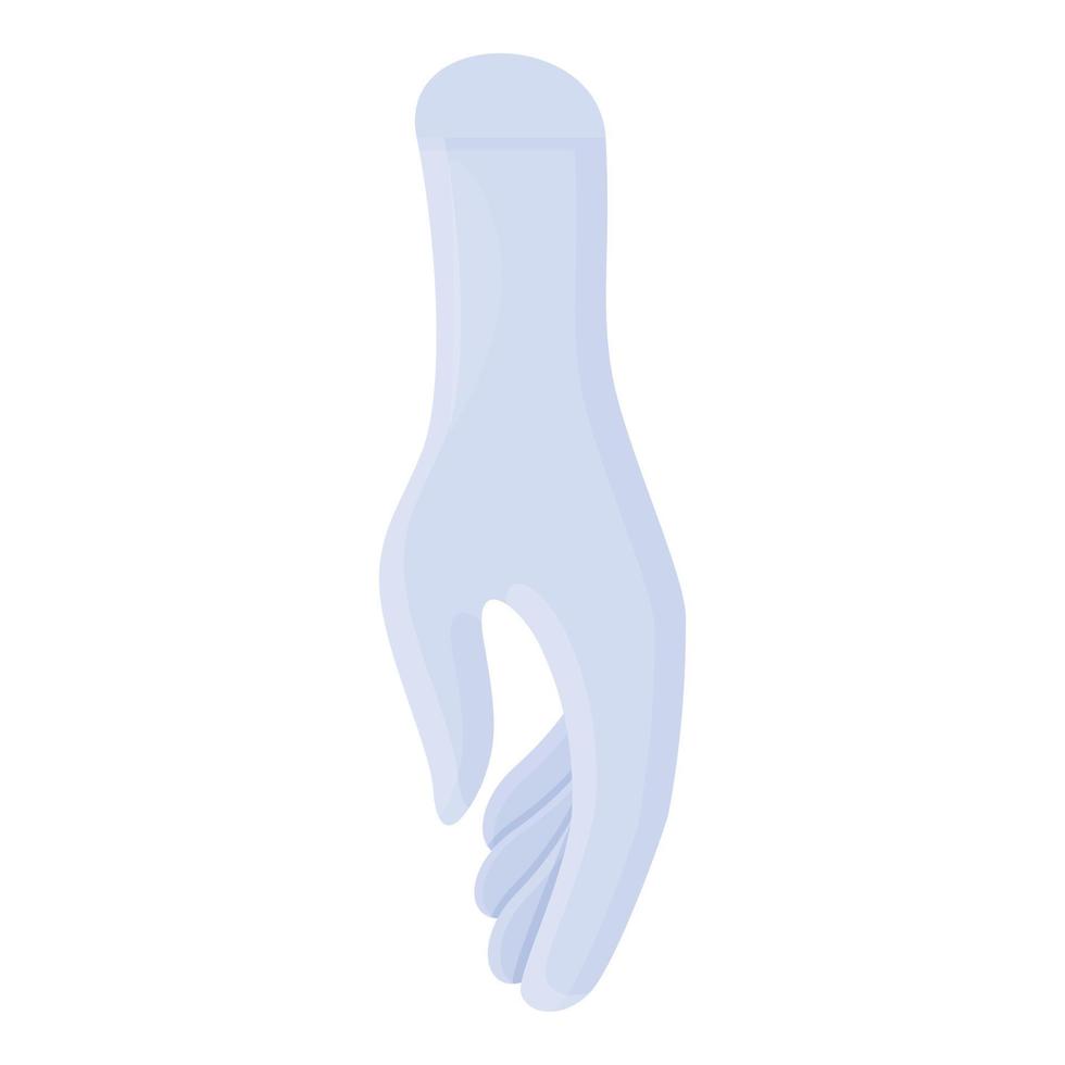 Symbol für weiße medizinische Handschuhe, Cartoon-Stil vektor