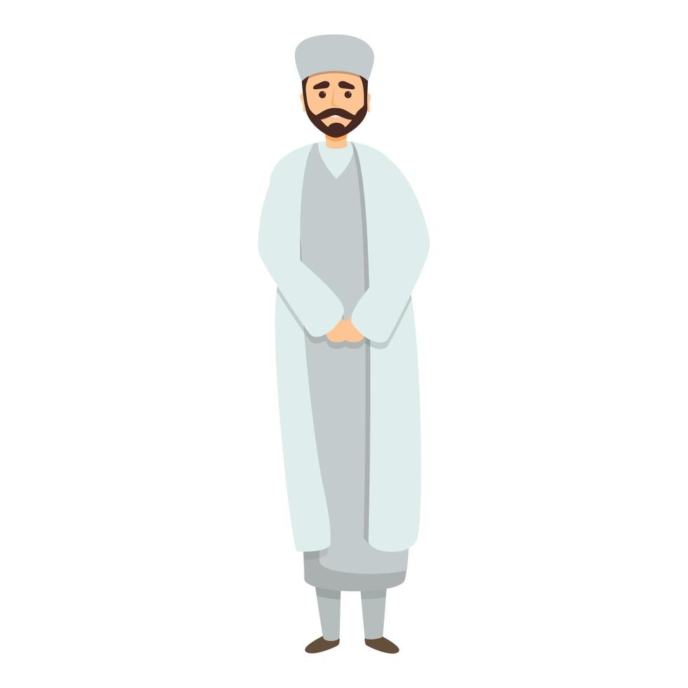 arab präst ikon, tecknad serie stil vektor