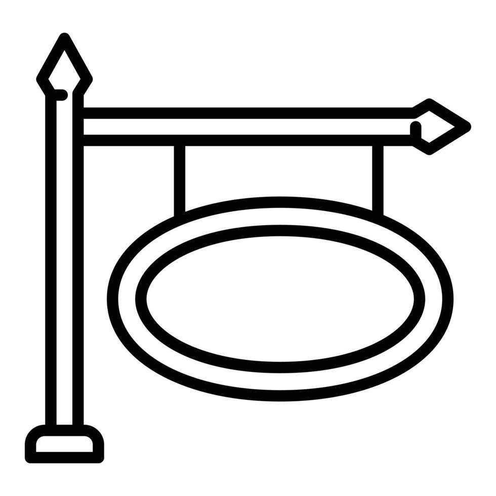 Ikone der Außenwerbung aus Metall, Umrissstil vektor