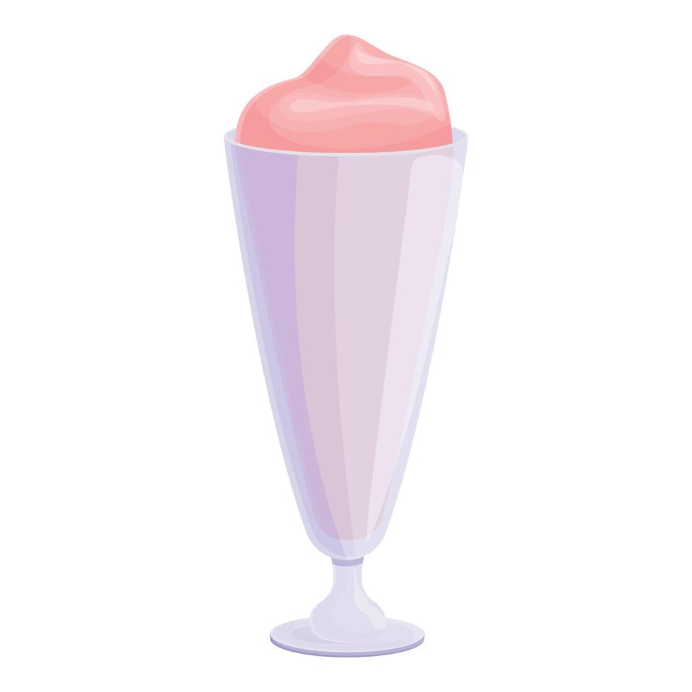 milkshake med is grädde ikon, tecknad serie stil vektor