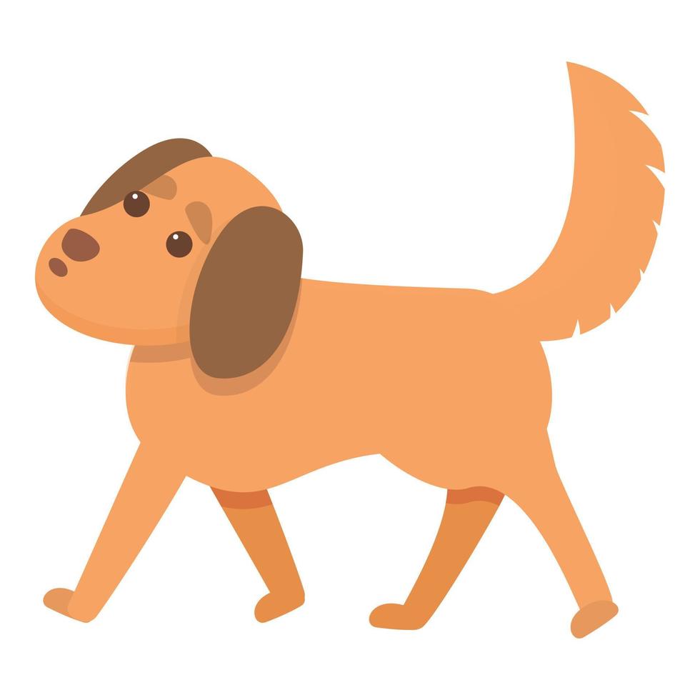 lekfull hund bebis ikon, tecknad serie stil vektor
