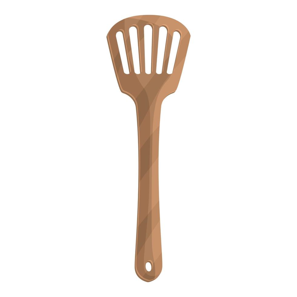 Holzspatel-Symbol Cartoon-Vektor. Küchenwerkzeug vektor
