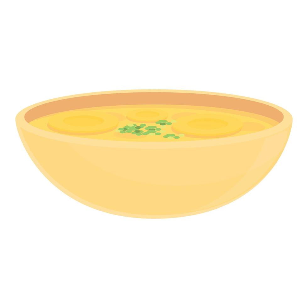 gelbe karibische suppe symbol cartoon vektor. Essensteller vektor