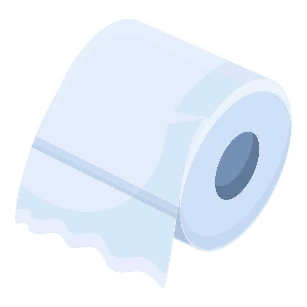 vävnad toalett rulla ikon, tecknad serie stil vektor