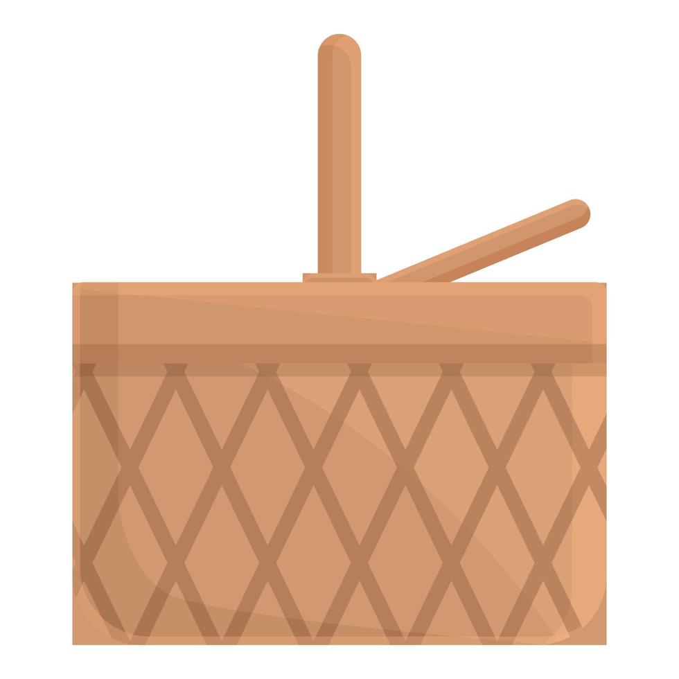 Picknick-Box-Symbol Cartoon-Vektor. Brotkorb vektor