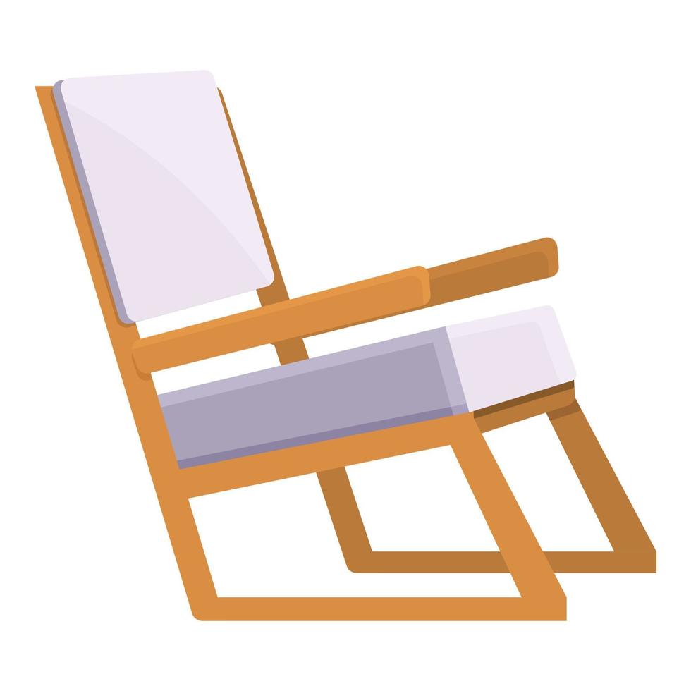 mjuk picknick stol ikon tecknad serie vektor. uteplats möbel vektor