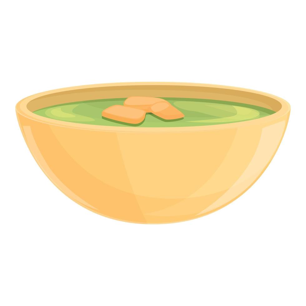 Brokkolicremesuppe Symbol Cartoon Vektor. heiße Schüssel vektor