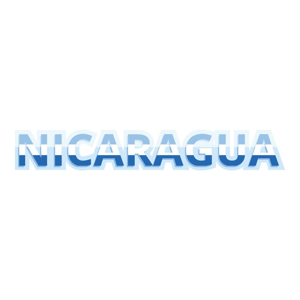 nicaragua text symbol cartoon vektor. Tag der Unabhängigkeit vektor