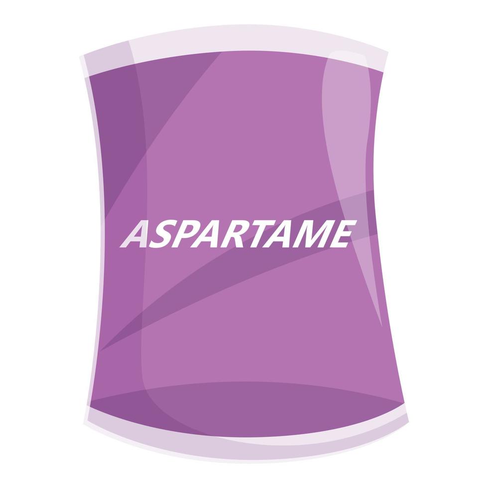 aspartam packa ikon tecknad serie vektor. köttfri vegan vektor