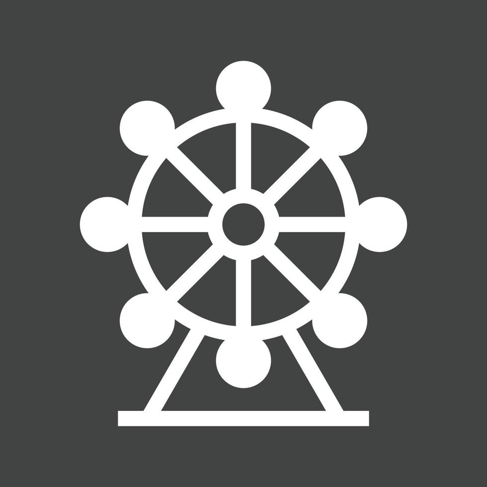 Riesenrad Glyphe umgekehrtes Symbol vektor