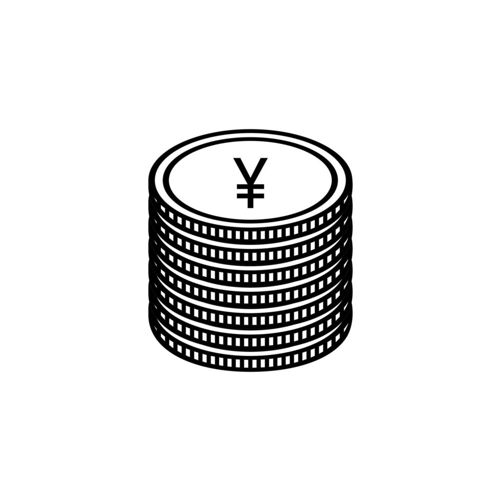 japan pengar valuta, yen ikon symbol, jpy tecken. vektor illustration