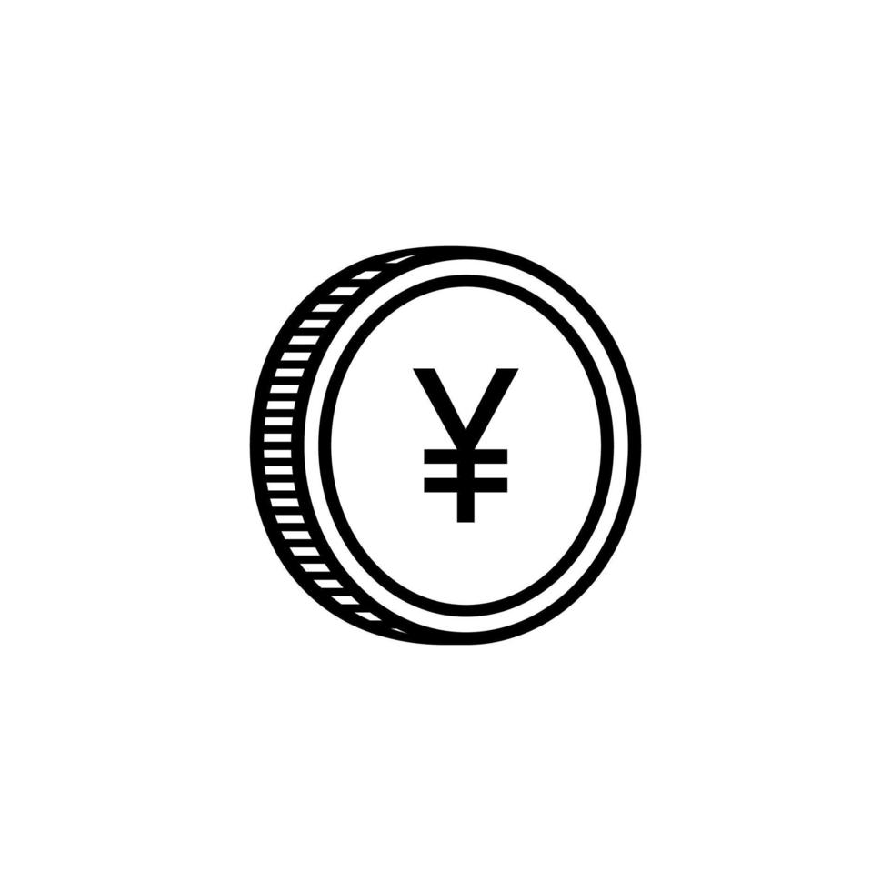 japanische geldwährung, yen-symbolsymbol, jpy-zeichen. Vektor-Illustration vektor