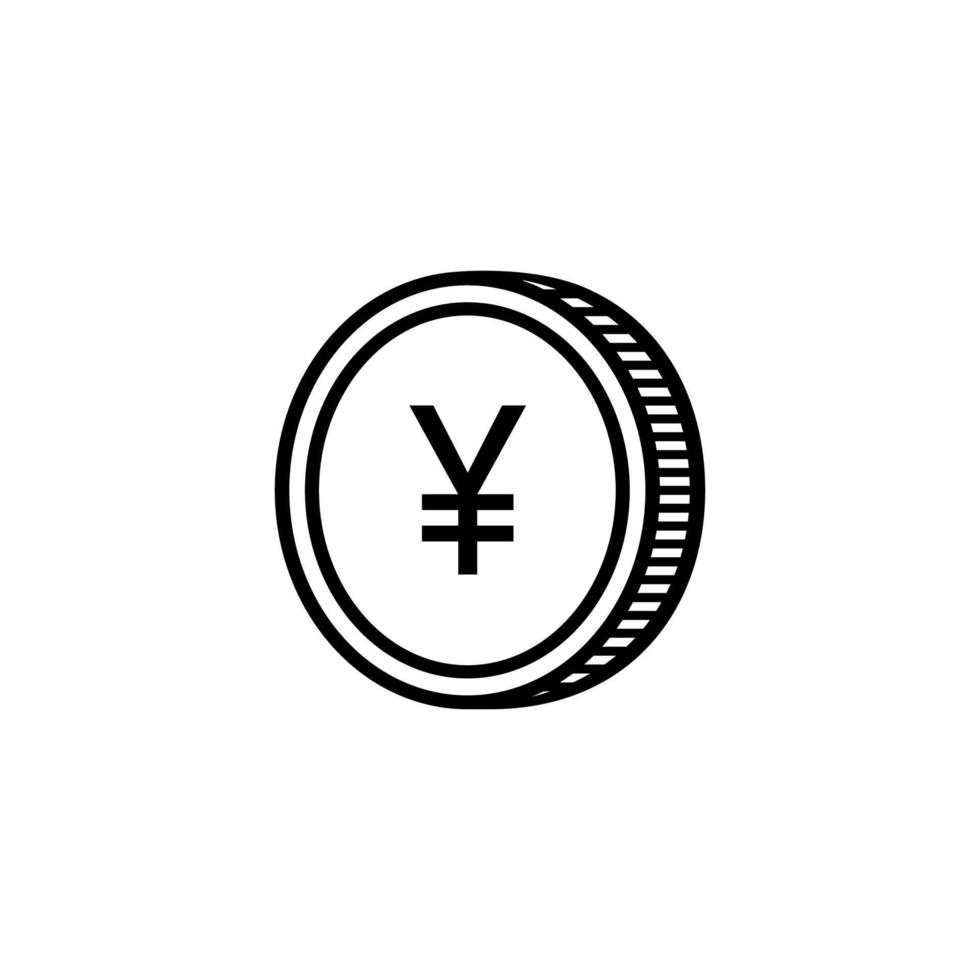 japanische geldwährung, yen-symbolsymbol, jpy-zeichen. Vektor-Illustration vektor