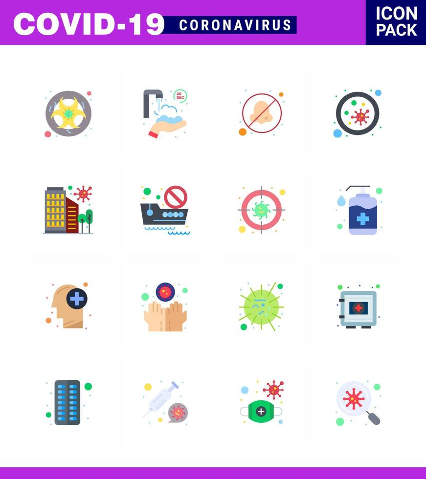 25 coronavirus nödsituation iconset blå design sådan som virus bakterier tvättning blod undvika viral coronavirus 2019 nov sjukdom vektor design element