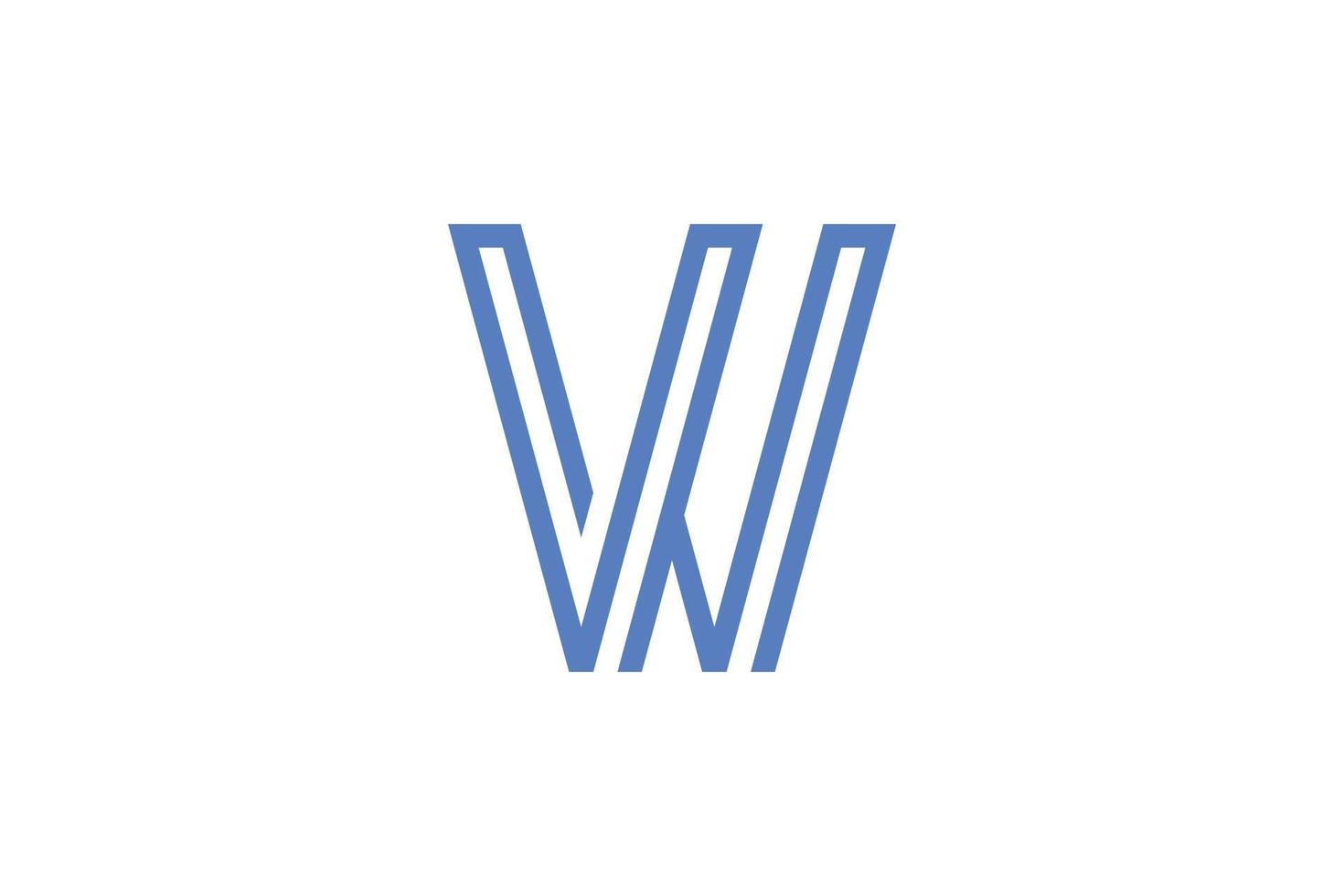 w Brief Logo Vorlage vektor