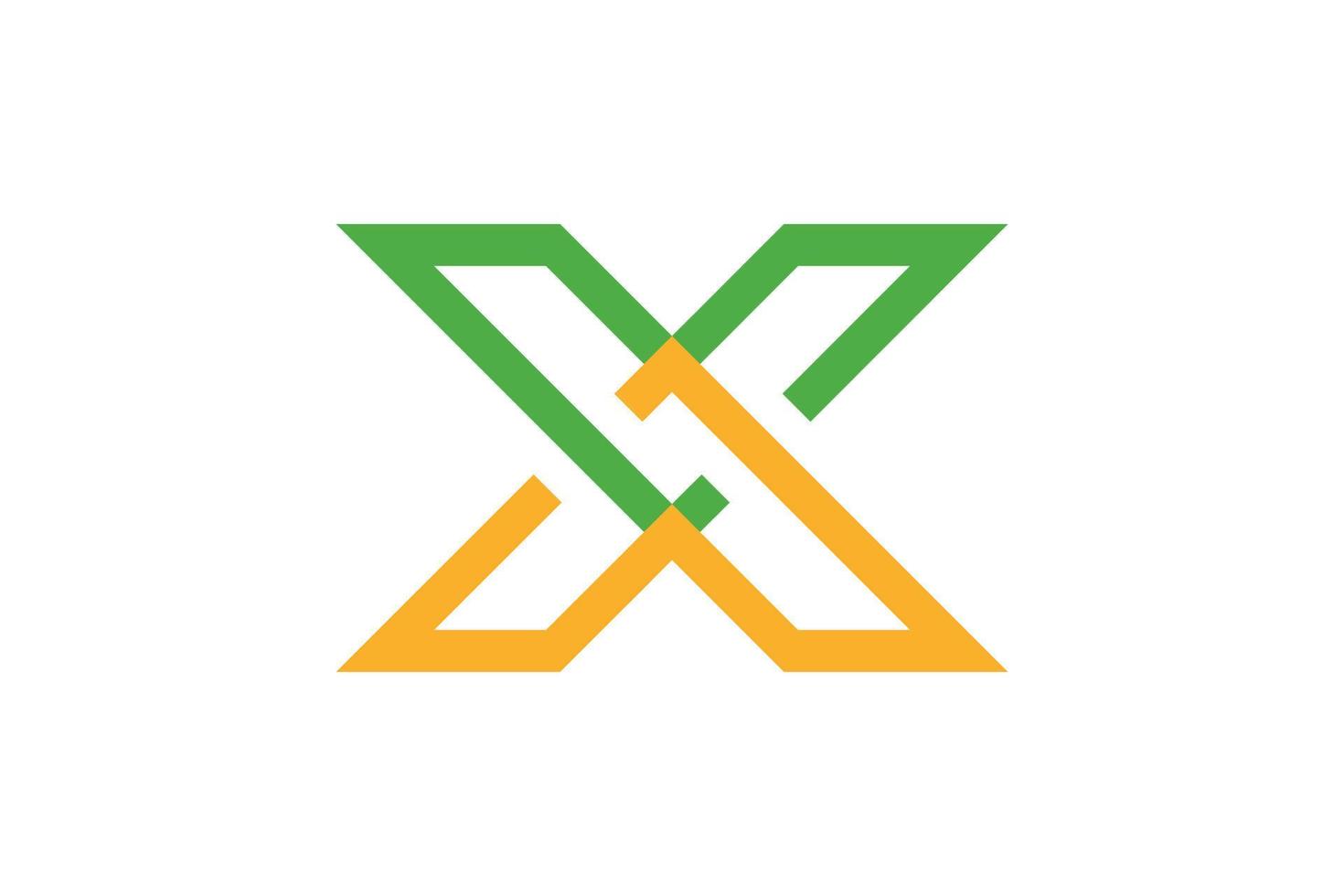 flaches design buchstabe x logo vorlage vektor