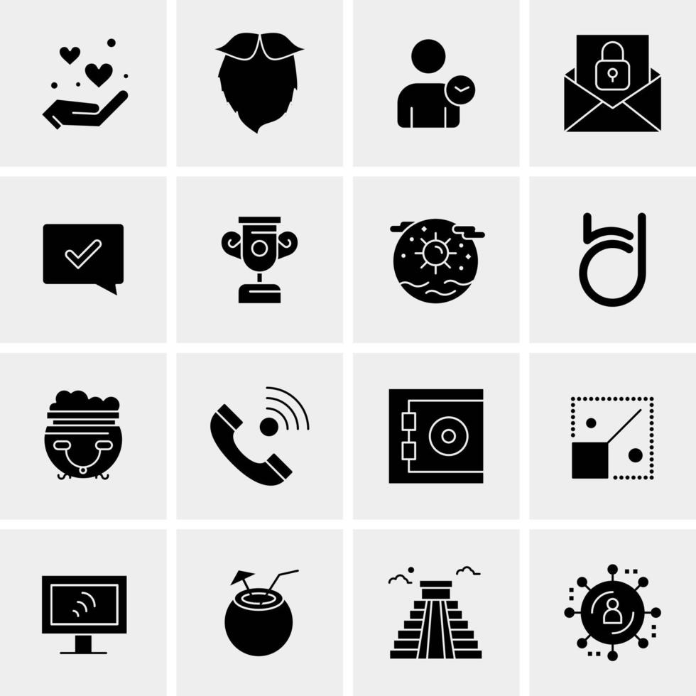 16 universelle Business-Icons Vektor kreative Icon-Illustration zur Verwendung in Web- und Mobilprojekten