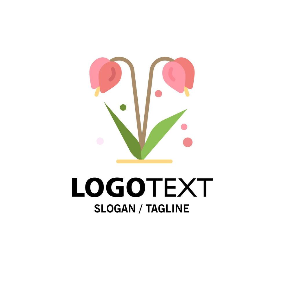 blomma blommig natur vår företag logotyp mall platt Färg vektor