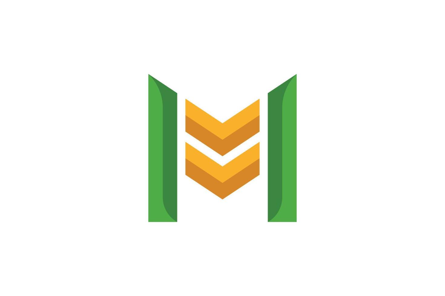 kreativer buchstabe m logo vektor